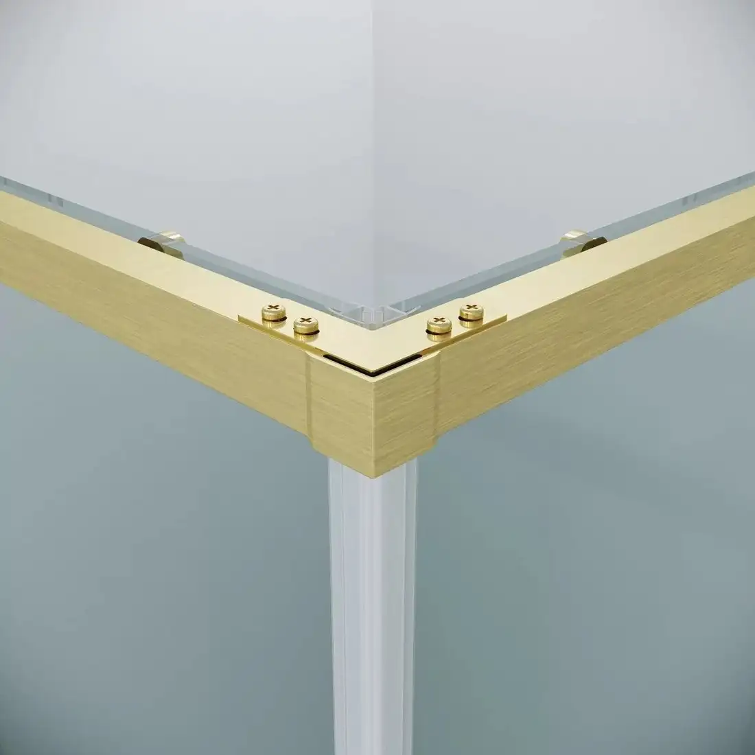 Душевой уголок Grossman Galaxy 90x90x195 300.K33.01.9090.32.00 (золото сатин/прозрачное стекло) - фото товара