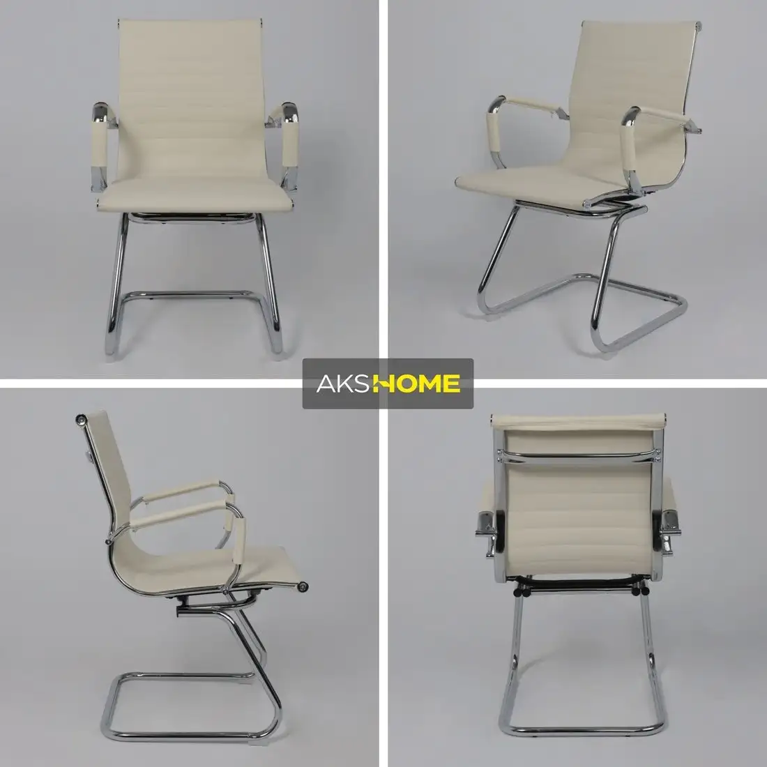 Офисный стул AksHome Dune (экокожа, кремовый) – фото товара