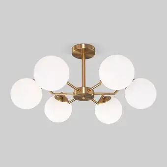 Люстра средней высоты Евросвет 70154/6 (латунь) – изображение в каталоге