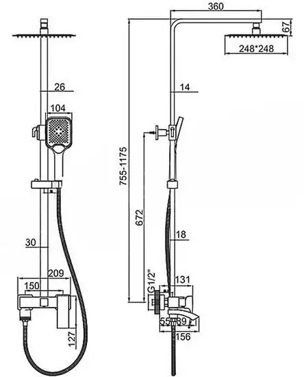 Душевая система Gerhans K19114 - фото товара