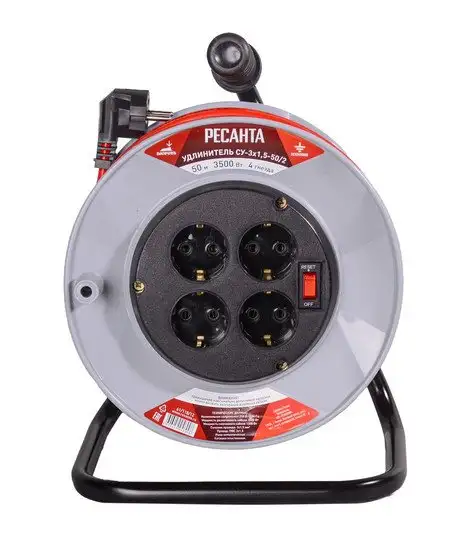 Удлинитель на катушке Ресанта СУ-3x1.5-50/2 – фото товара