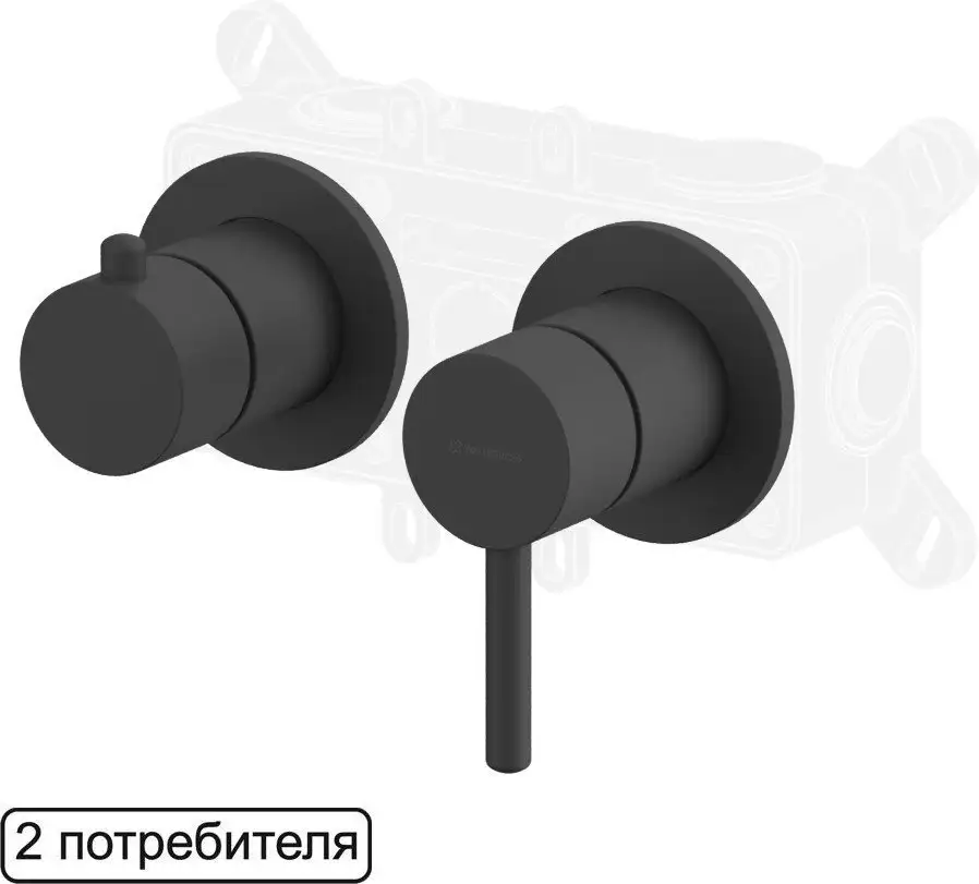 Смеситель Whitecross Y1242BL (черный матовый) - фото товара