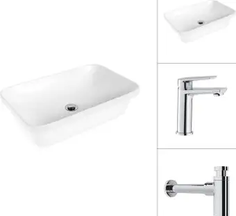 Умывальник Lauter 21370 + Sky 21CK533C с сифоном 21635CH (хром) - изображение в каталоге