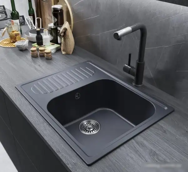 Кухонная мойка Mixline ML-GM18 551977 (антрацит) - фото товара