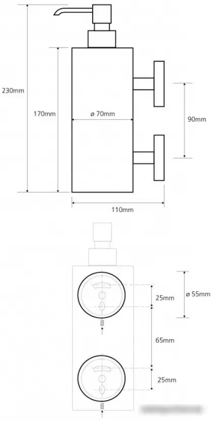 Дозатор для жидкого мыла Bemeta Omega 104109032 – фото товара