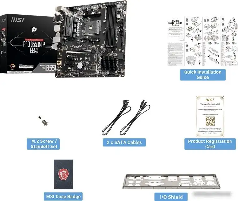 Материнская плата MSI Pro B550M-P Gen3 – фото товара