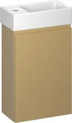 Wellsee Тумба под умывальник 2 в 1 WC Area 221803002 (тумба/матовый бежевый, раковина/глянцевый белый, без ножек) – изображение в каталоге