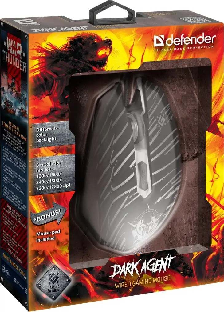 Игровая мышь Defender Dark Agent GM-590L – фото товара
