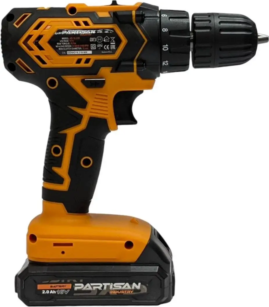 Дрель-шуруповерт Partisan AD-18.21B (с 2-мя АКБ, кейс) – фото товара