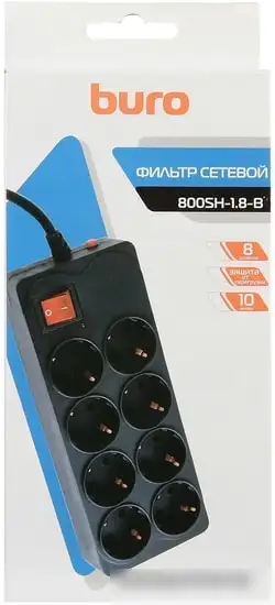 Сетевой фильтр Buro 800SH-1.8-B – фото товара
