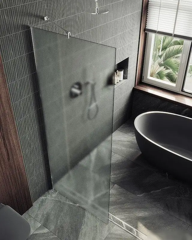 Душевая стенка MaybahGlass 109x195 MGD-680-4ш (сатин стекло/хром глянцевый) - фото товара