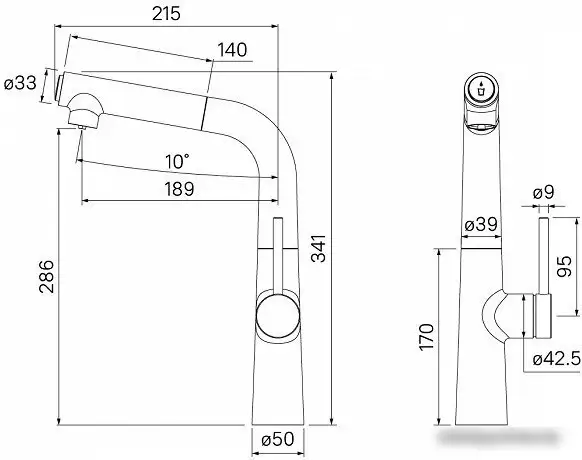 Смеситель IDDIS Pure PURSBFBi05 (хром/черный) - фото товара