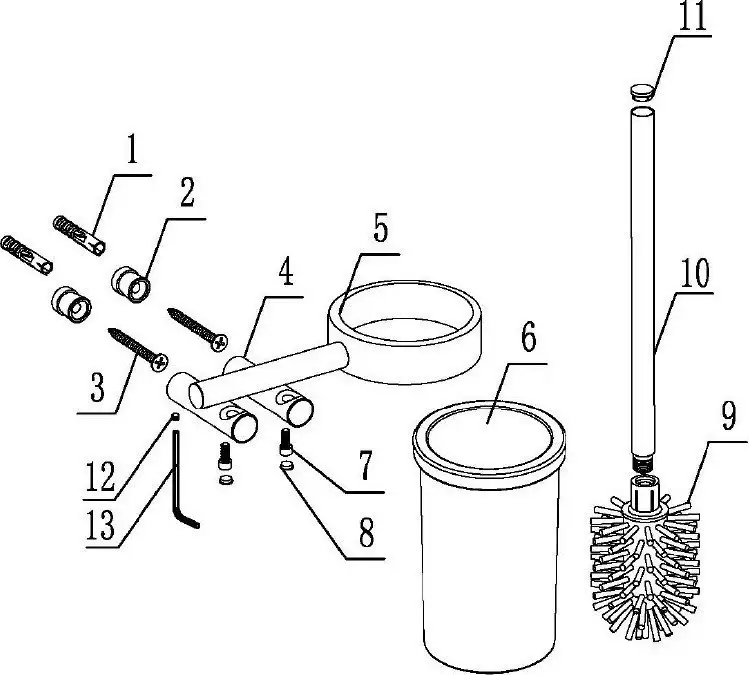Ершик для унитаза Abber Osten 316 AA1832BG (брашированное светлое золото) – фото товара