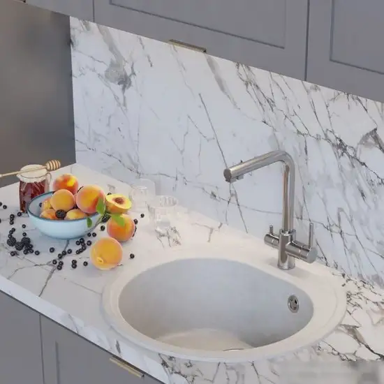 Кухонная мойка Mixline ML-GM11 551826 (ультра-белый) - фото товара