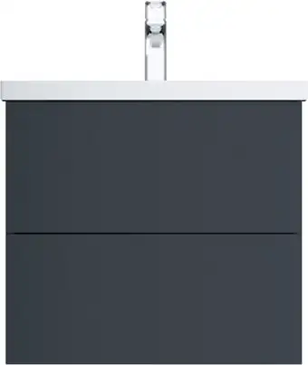 AM.PM Тумба под умывальник Gem 60 M90FHX06022GM (2 ящика, графит) – изображение в каталоге