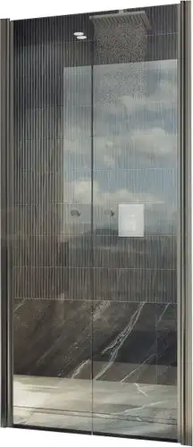 Душевая дверь MaybahGlass 198x80 MGD-422-5 (прозрачное стекло/хром матовый) - изображение в каталоге