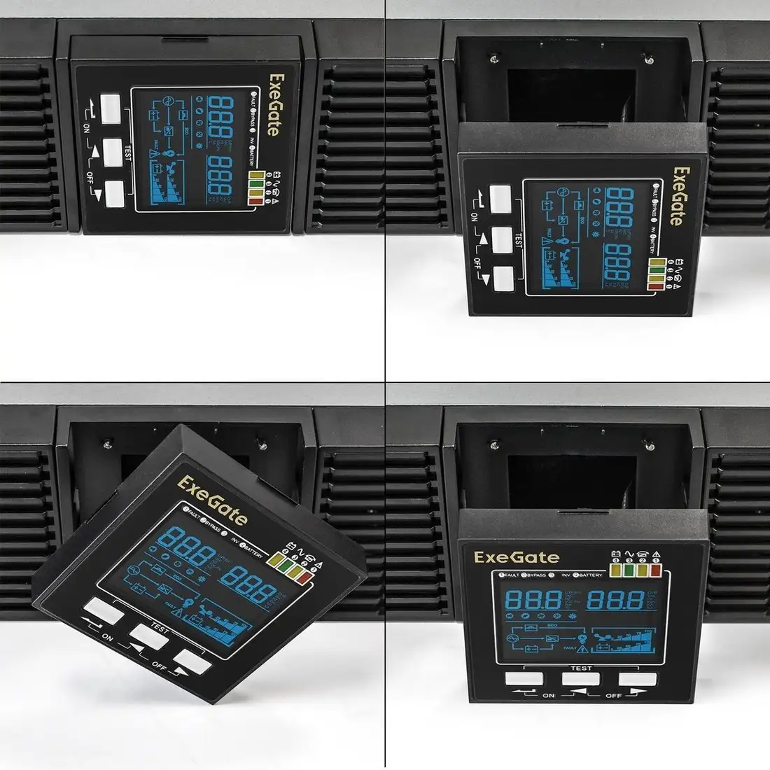 Источник бесперебойного питания ExeGate PowerExpert ULS-1000.LCD.AVR.C13.USB.RS232.SNMP.2U – фото товара