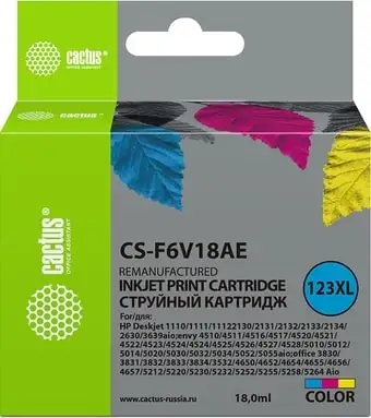 Картридж CACTUS CS-F6V18AE (аналог F6V18AE) – изображение в каталоге