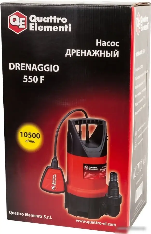 Дренажный насос Quattro Elementi Drenaggio 550 F - фото товара