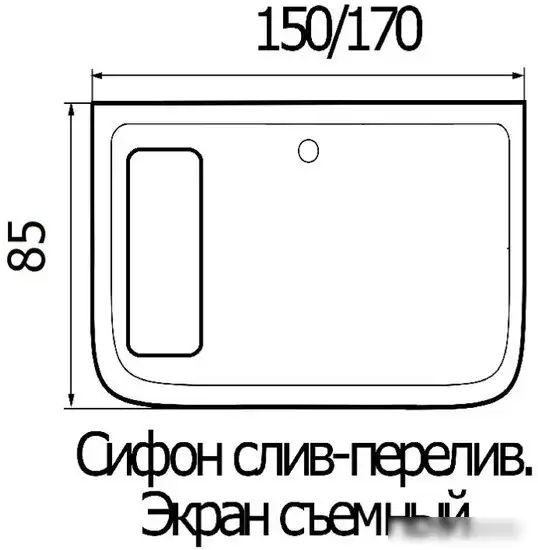 Ванна Wemor 150/85/55 S - фото товара