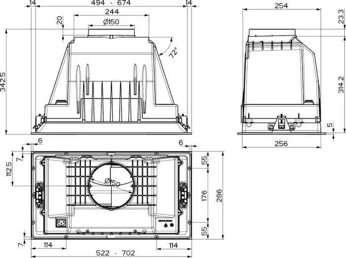 Кухонная вытяжка Faber Inka Plus HC X A70 305.0602.048 - фото товара