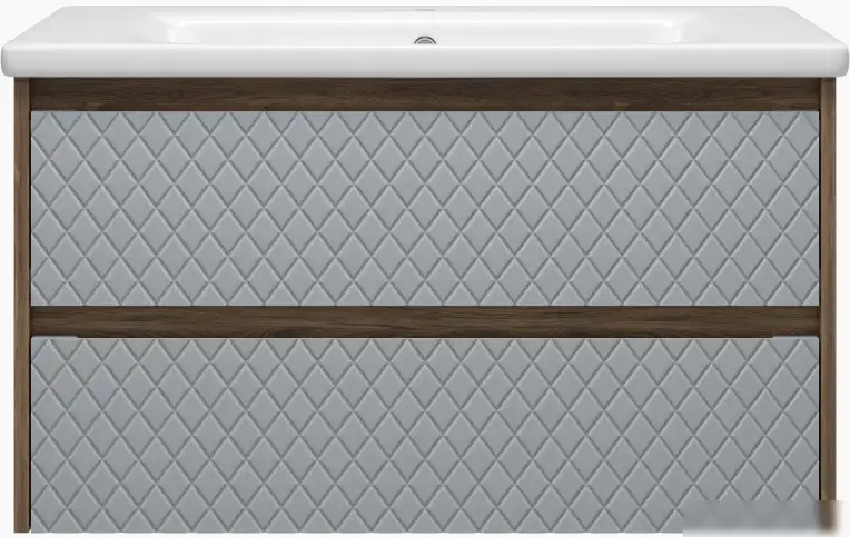 Brevita Тумба под умывальник Chester 90 CHE-09090-49502Я (серый/темное дерево) – фото товара