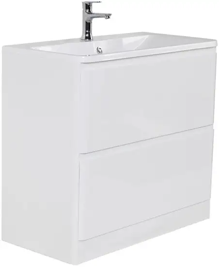 BelBagno Тумба под умывальник Albano-800-2C-PIA-BL (белый глянец) – фото товара