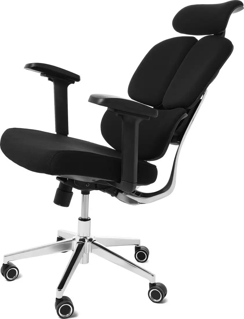 Игровое (геймерское) кресло Jiqiao R6001-ПЧ (черный/черный) – фото товара