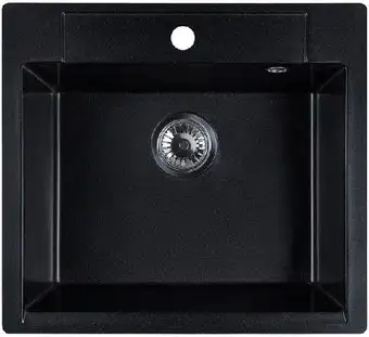 Кухонная мойка Marblan Cubi (оникс, с сифоном) - изображение в каталоге