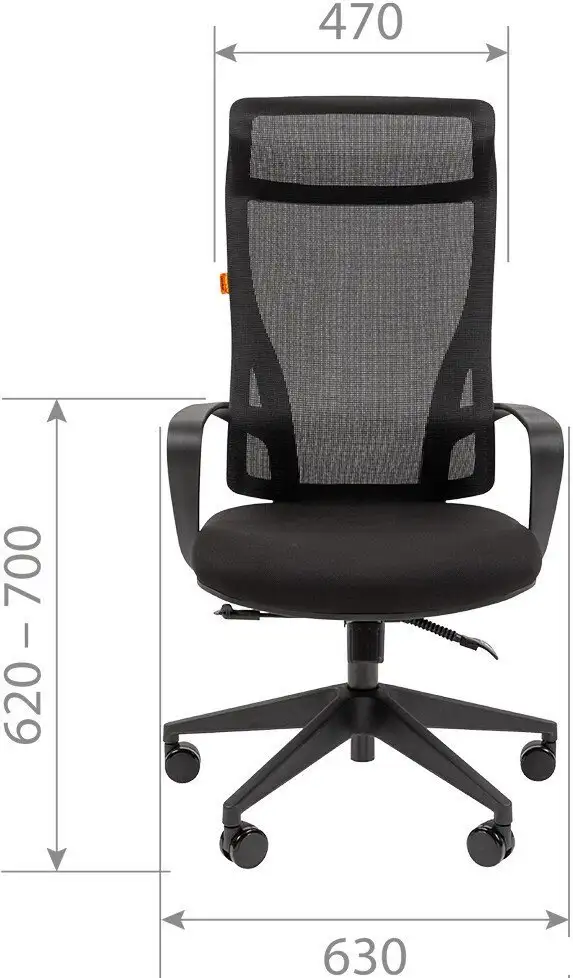 Офисное кресло CHAIRMAN CH577 (черный пластик/черный) – фото товара