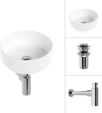 Умывальник Lauter 21499-31 + клапан 21190CH + сифон 21635CH (хром) - изображение в каталоге