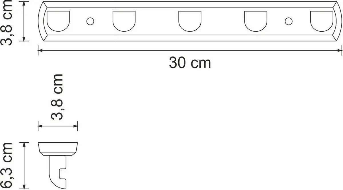 Планка с крючками Wasserkraft Kammel K-8375 – фото товара