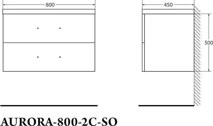 BelBagno Тумба под умывальник Aurora-800-2C-SO-RNN (rovere nebrasca) – фото товара