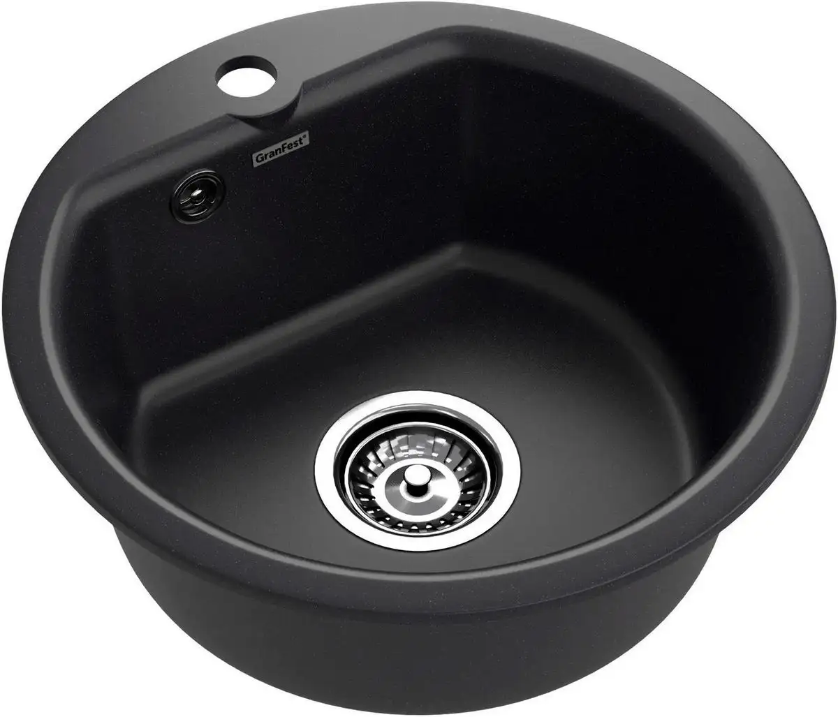 Кухонная мойка GranFest Smart 435 (черный) - фото товара