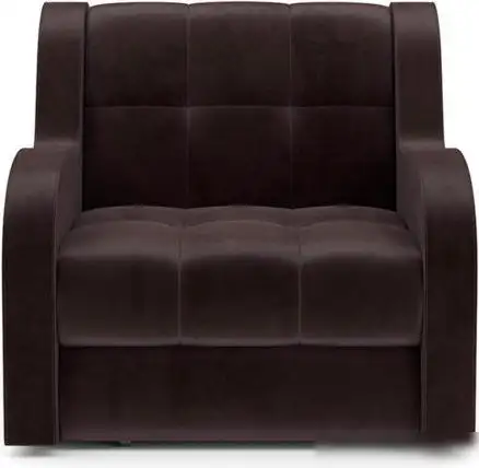 Кресло-кровать Мебель-АРС Барон НПБ (бархат, шоколадный Star Velvet 60 Coffee)