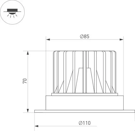 Точечный светильник Arlight MS-ATLAS-TRIMLESS-R70-12W Day4000 036133 – фото товара