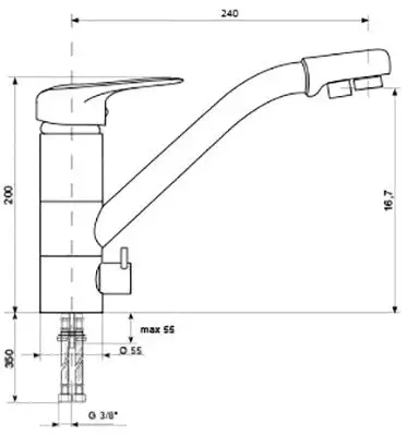 Смеситель Ulgran U-010 328 (бежевый) - фото товара