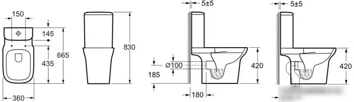 Унитаз Lavinia Boho Bristol Rimless 3305001R - фото товара