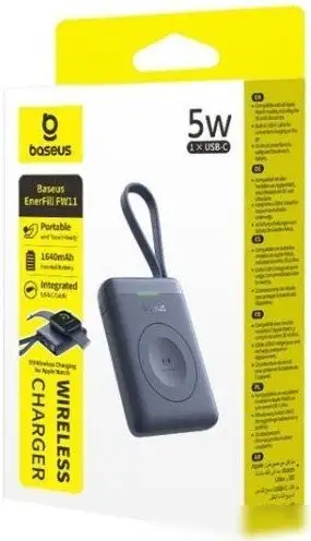 Внешний аккумулятор Baseus EnerFill FW11 5W 1640mAh (черный) – фото товара