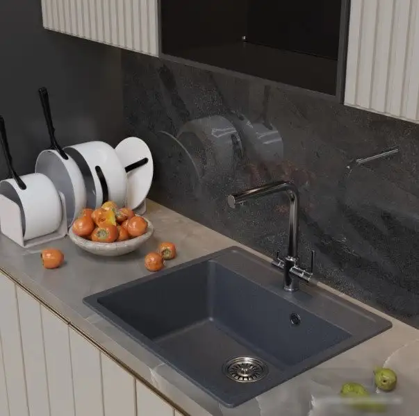 Кухонная мойка Mixline ML-GM15 551921 (антрацитовый) - фото товара