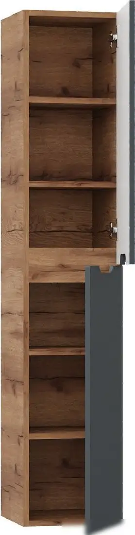 Onika Шкаф-пенал для ванной Айленд 30 403085 (графит/дуб крафт золотой) – фото товара