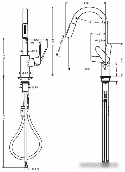 Смеситель Hansgrohe Focus M41 31815670 - фото товара