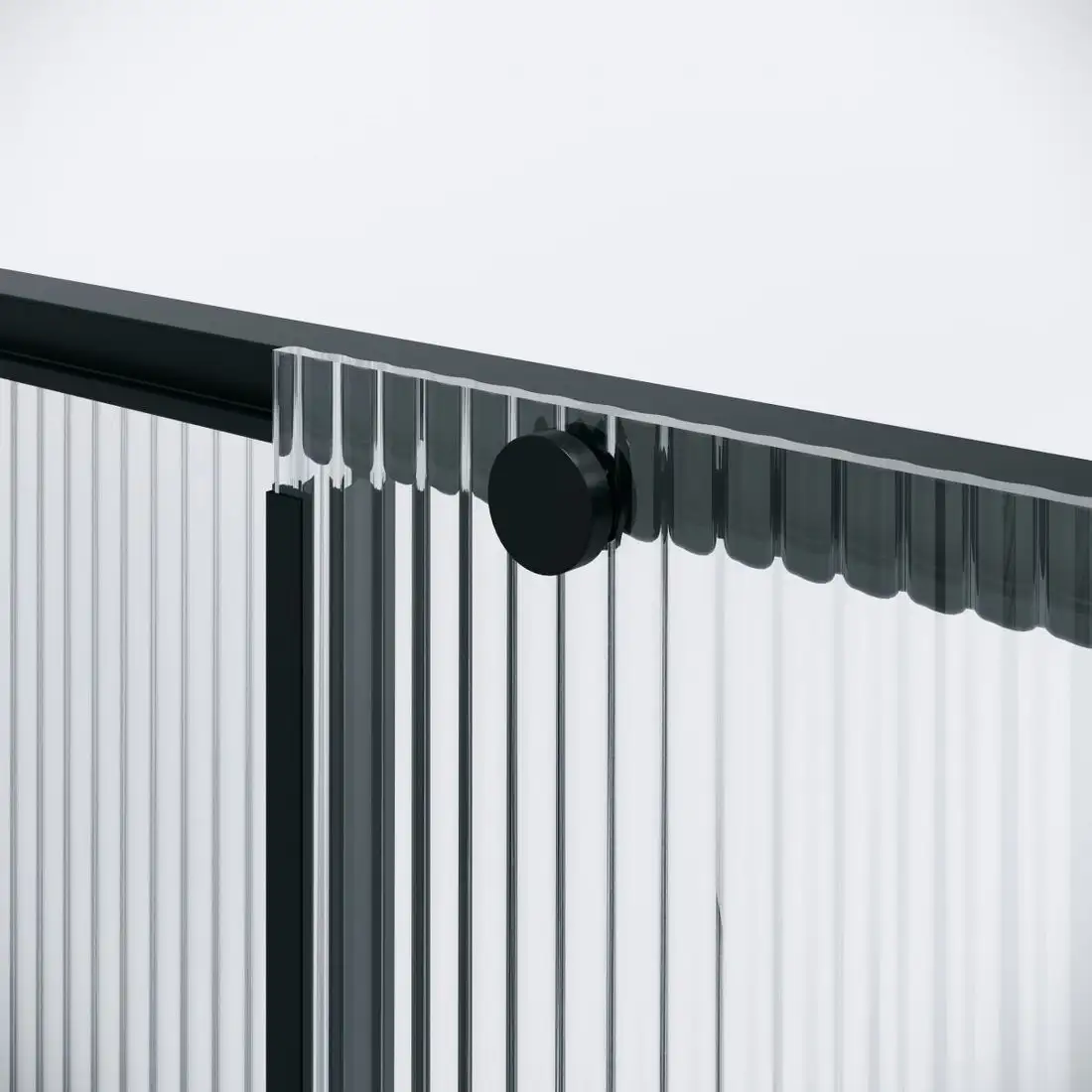 Душевая дверь Niagara Nova NG-84-L11FHB 110x195 (черный матовый/рифленое стекло) - фото товара