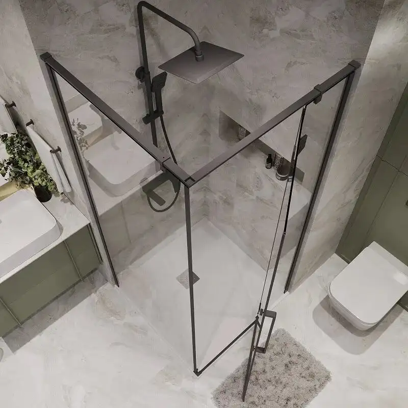 Душевой уголок Niagara NG-6832-34BLACK 100x100x195 (черный матовый/прозрачное стекло) - фото товара