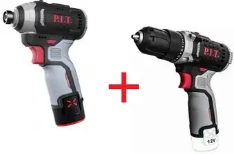P.I.T. PBM12K-10A+PSD12K-120A/2 (шуруповерт, винтоверт, 2 АКБ) – изображение в каталоге