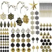 Елочная игрушка Золотая сказка 592183 (130 шт, красный/золотой/белый) – изображение в каталоге