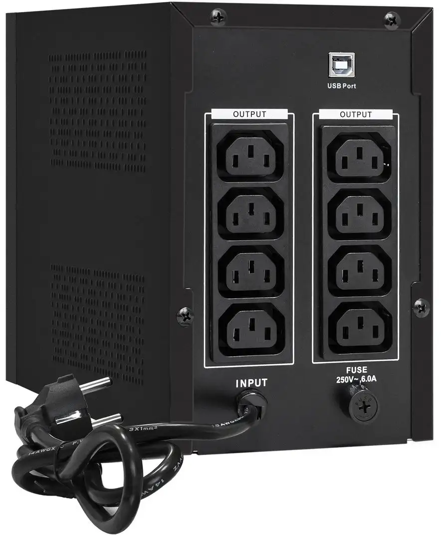 Источник бесперебойного питания ExeGate SpecialPro Smart LLB-1500.LCD.AVR.C13.RJ.USB – фото товара