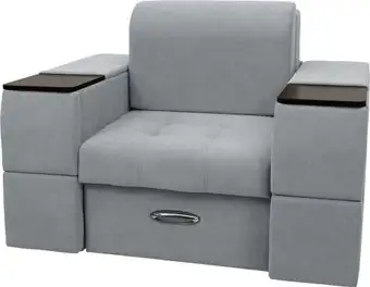 Кресло-кровать Сириус Лидер-13 НПБ 135x110 (Eva 09 велюр светло-серый) – изображение в каталоге