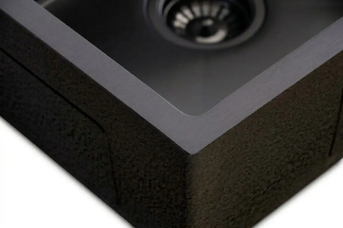 Кухонная мойка Blantek LS-5848STB Stone texture black - фото товара
