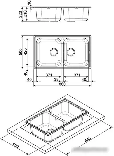 Кухонная мойка Smeg LZ862AV2 - фото товара